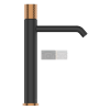 INVENA - Bateria umywalkowa wysoka MOONLIGHT Black/Rose Gold Czarny/Rożowe Złoto  BU-77-W14-V